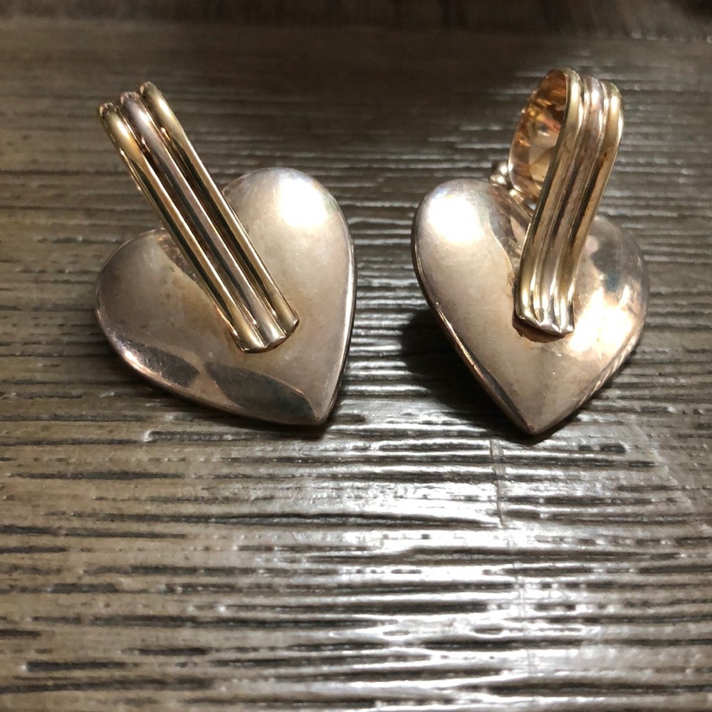 SOLD Gorgeous silver 925 heart earrings made in Italy